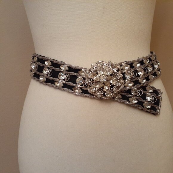 Rhinestone Embellished Belt - Picture 1 of 13